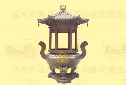 （精品）單層蓋頂圓香爐A，口徑1.08米，高2.8米