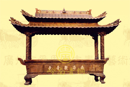 雙層蓋長方香爐2高3.3米，長由客戶定制寬按比例