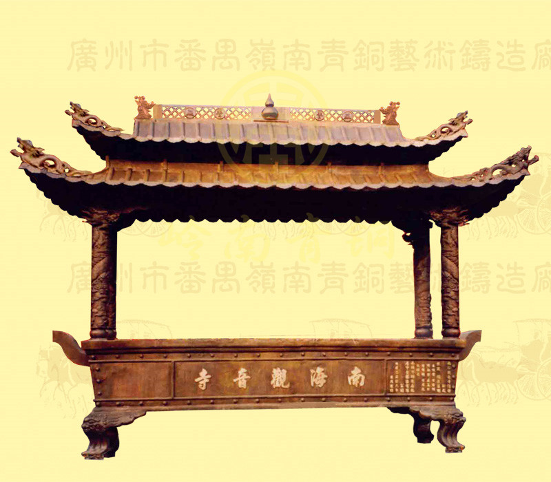 雙層蓋長(zhǎng)方香爐2高3.3米，長(zhǎng)由客戶定制寬按比例